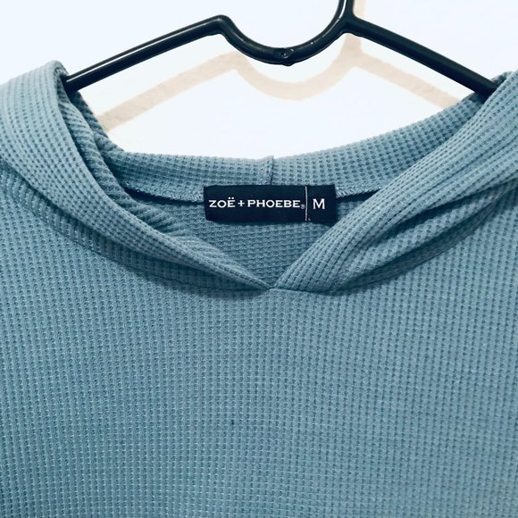 New Women's Pale Blue Hoodies by ZOE + PHOEBE - Picture 3 of 5